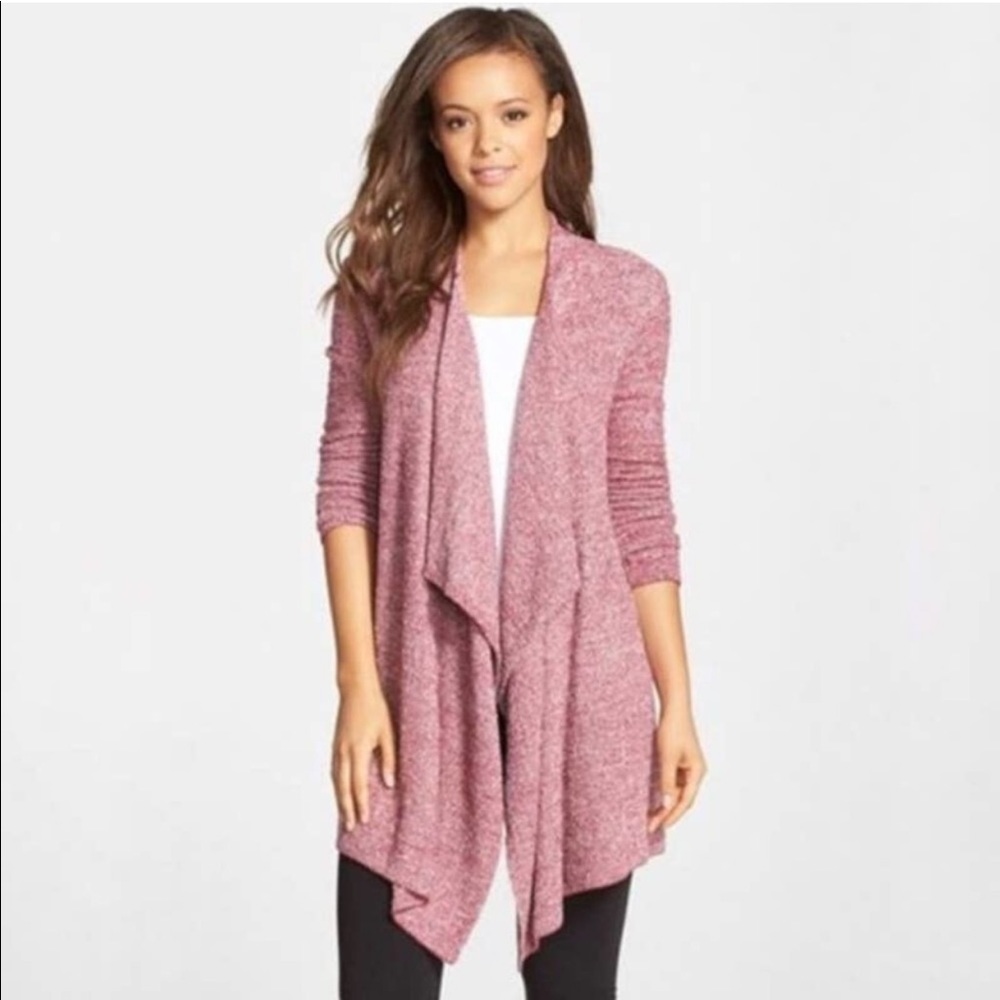 Barefoot Dreams Bamboo Chic Calypso Cardigan Sweater Waterfall - S/M